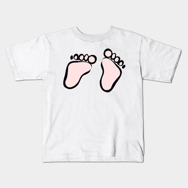 footprint Kids T-Shirt by Ljuko